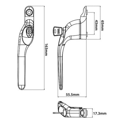 Espeg Locking Window Handle