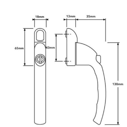 Espeg Locking Window Handle